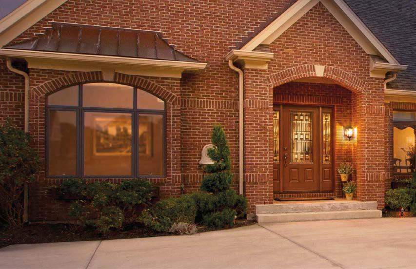 COLORS Exterior steel on standard color doors has a natural woodgrain texture.