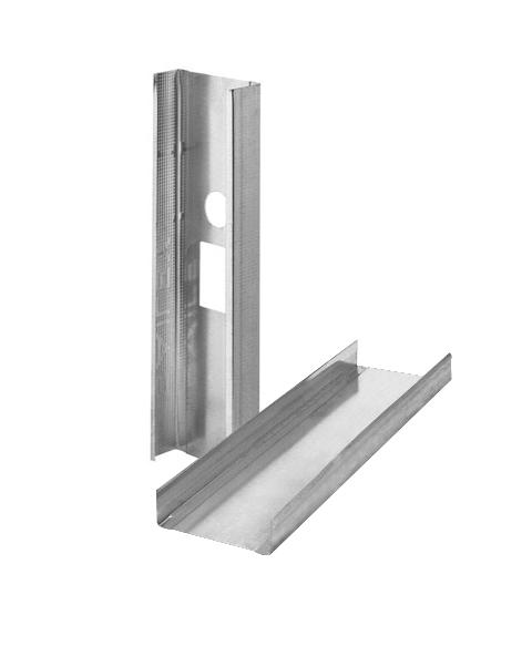 STEEL STUD AND TRACK FOR DRYWALL PARTITIONS TAKE ADVANTAGE OF THE SAVINGS IN TIME AND MONEY OFFERED BY STEEL STUD CONSTRUCTION.