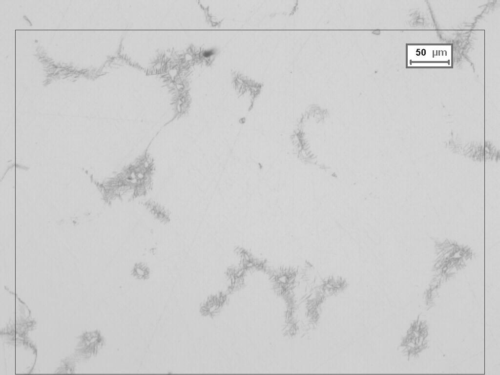 Micrograph 1: Metallographic sample HH1, solutioned at 954ºC
