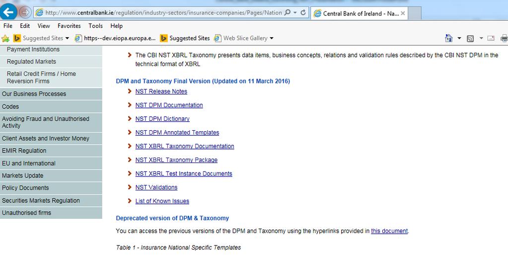 Location of NST taxonomy (CBI version 2.01_1.0.1) NST Published Documents http://www.
