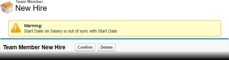 Maintaining Team Member Records Adding an Employee to Fairsail o To delete all your entries including the basic Team Member record at any stage of the process, select Delete.