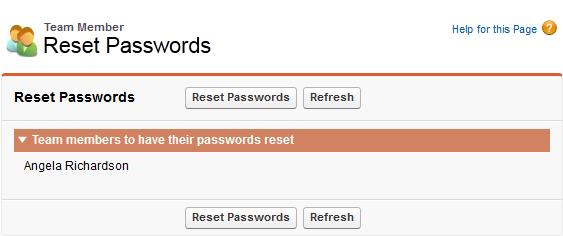 Maintaining Team Member Records Team Member Detail Buttons Reset Password Every Team Member needs a password to be able to login to Fairsail.