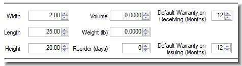In the appropriate boxes, type the physical measurements for your item (width, length, height, volume, weight).