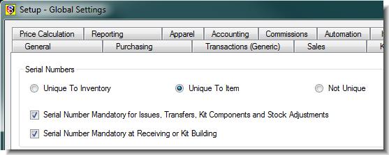 You can choose to ignore the prompt and complete your transaction without assigning a serial number.