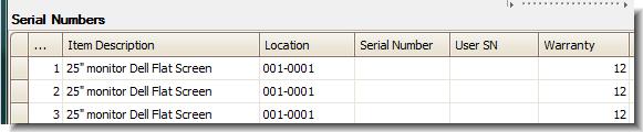 serial number. This ensures that a serial number is always assigned to an item at the appropriate time. 1. On the Setup menu, point to Settings and then click Global Settings.