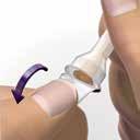 After the cap comes off, you will see the glass tip of the syringe. Do not touch the glass tip of the syringe (See Figure D).