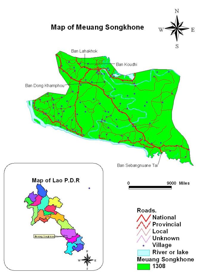 3.4.1.2 Background of study site in Lao PDR: Savannakhet Province Lao PDR locates in the center of the Southeast Asian peninsular, between lat. 13054 to 22003 North, and between long.
