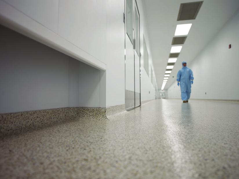Architectural Components AES PHARMA SYSTEM AES Pharma Wall System & Walkable Ceiling Flooring AES can offer, as part of the cleanroom scope of work, various flooring systems including vinyl, epoxy