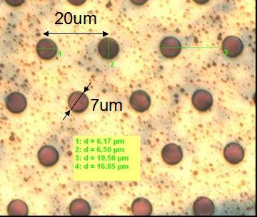 5µm thick copper seed layer was deposited with Pd-catalyzed electroless plating, followed by electrolytic plating to achieve the target copper thickness.