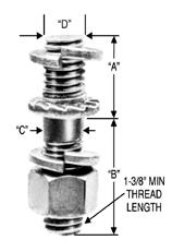 DF19M1 DF19M 8758001 1-1/8 1-1/8 1-/8 1-/4 1-/4 2 5/8 /4 7/8 /4 /4 7/8 (1) reg. hexnut and (2) spring lockwashers (1) reg. hexnut and (2) spring lockwashers (1) reg. hexnut and (2) spring lockwashers 100 pcs.