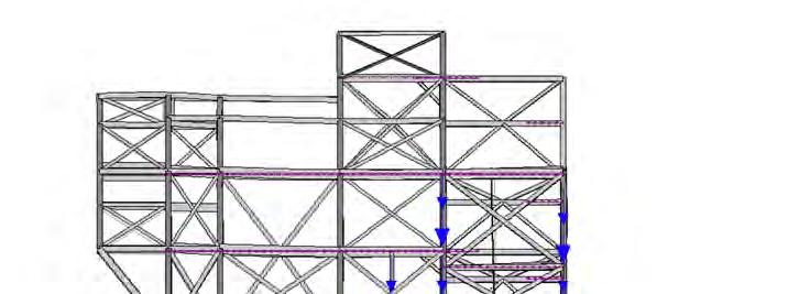1780 Module Out-riggers (as required) Figure 8 Structural Model of Module during Land Transportation Deflected shape of Modeled SPMT Beam It is important that the structural engineer considers all