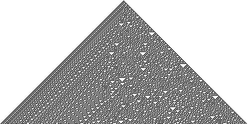 Cellular Automata (2) Example: 111 110 101 100 011 010 001 000 0 0 0 1 1 1 1 0 Starting from an array of size N with 1 only in