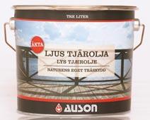Our tar products NEW! Light Pine Tar Oil from Auson is nature s own wood protection. Tar has been used to protect wooden structural elements from time immemorial. And the method still works today!