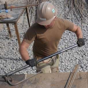 When the bars have to be bent in place, a bending tool like the one shown in Figure 3-8 (in this case, a three-pin hickey), is effective.