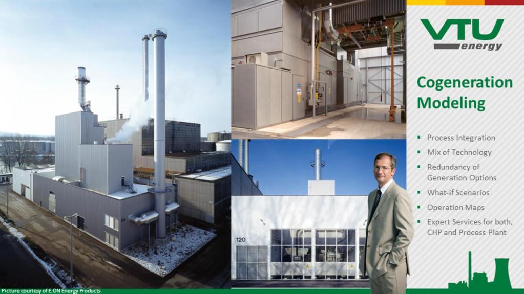 With their back-ground in process engineering, VTU Energy s consultants are wellversed with all aspects of industrial cogeneration, and they fully understand the requirements of the chemical plant