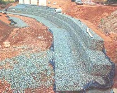2. Gabion design 13 2.5 Scour protection aprons For retaining structures in water environments, unless the bed material is non erodable, then scour will occur.
