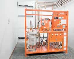 discharge test system consists of SF 6 gas insulated testing transformers, especially designed for testing metal-clad switchgear (GIS).