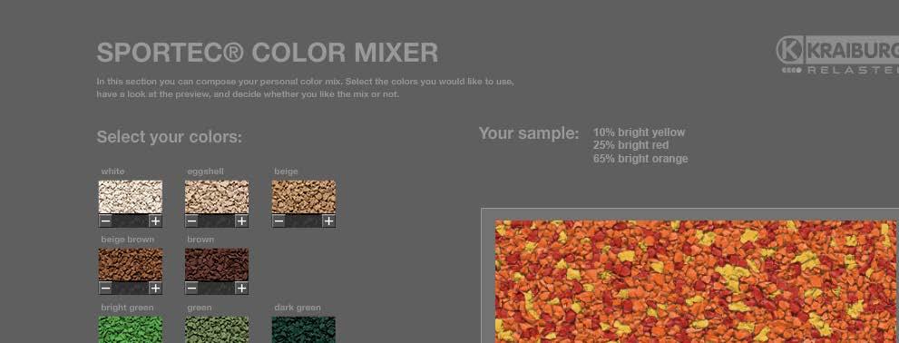 SPORTEC COLOR MIXER Mix your favorite colours by yourself! www.