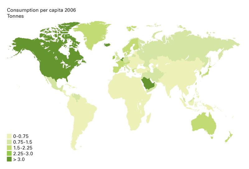 Oil consumption per capita Source: BP Statistical Review of World Energy 27 Global Energy