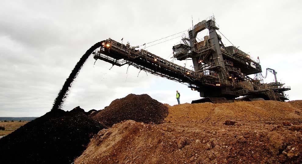 3. Best practice rehabilitation continued Moving monster machinery Since mining operations began at AGL Loy Yang, earth and other material in between and over the coal, known as overburden, has been