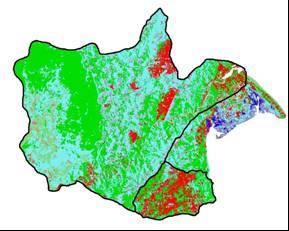 Key Results of the Study: Land Use/Cover 1988 Land use and land cover of Tignoan and Agos Watershed 2003 Land use/land cover of Tignoan and Agos Watershed L