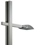 SPECIFY 2 3/8 diameter x 4 BP-FLUSH MOUNT 4 MA-FLUSH MOUNT Single arm mounted between tandem pole. Specify the height of arm.