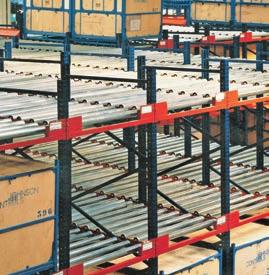 The loading aisles are separate from the unloading aisles. The forklifts place and remove pallets without interruptions. - Excellent stock control. Only one SKU is stored in each loading aisle.