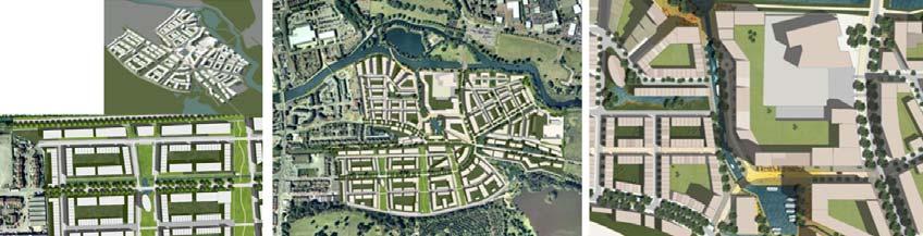 Masterplan development on a 40 hectares site Typology of housing varies between townhouses, terraced houses, duplex units and apartments A small mixed use retail core in the center Large Scale Master