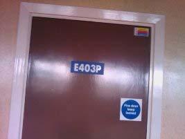 ..7.7 Location ID: 4/08 E40P Presumed fire door internal lining m² No Change: within fire door. Labelled.
