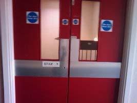 Presumed fire door linings No. No Change: lining within fire door. Not labelled.