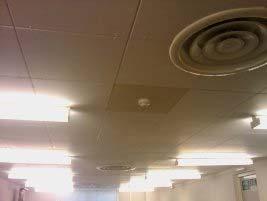 XP004/G/ ceiling tiles 80m² No Change: Encapsulated and labelled insulating board ceiling tiles.