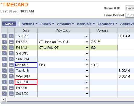 Step 2 1. Select CT to Paid OT from the Pay Code drop down list. 2. Enter the number of hours to be paid as Overtime.