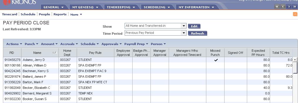 Check to see if there are any employees who have not approved their timecard. Once all of the timecards have been approved by an employee, you can approve their timecard.
