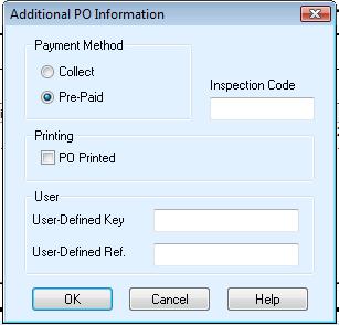 Purchasing Control User Guide - 46 of 96 Vendor Info: Select whether or not to allow users to edit vendor contact name and phone number information from the PO form, using the Vendor Information