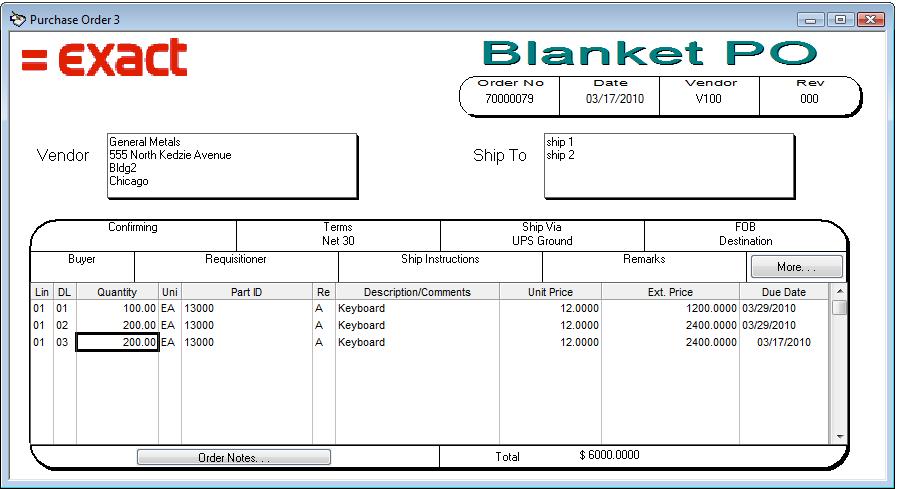 When you choose New from the PO menu, you have a choice of type of purchase order. Choose Blanket PO.