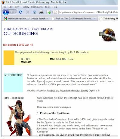 Outsourcing Outsourcing is not new http://www.witiger.