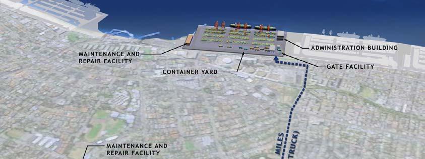 3.1 Introduction 3 OPTION 3 OFF-SITE BACKLANDS FACILITY Several options were considered that could reduce port-related land requirements, air pollution, and traffic congestion in the port.
