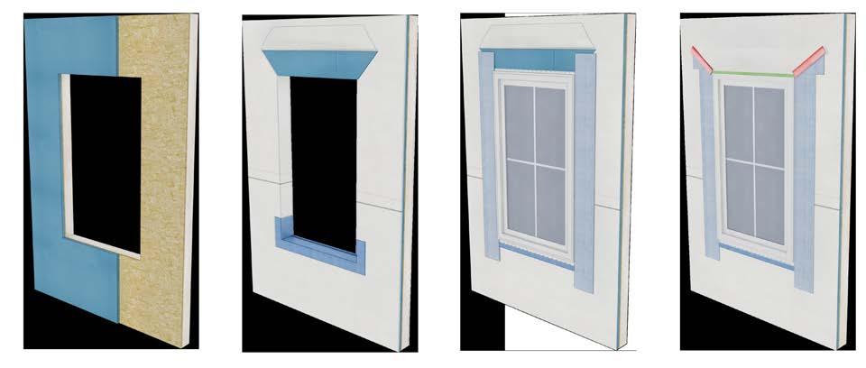 Figure 12. Option 1: Taped Foam Sheathing Used as WRB Option 1: Only approved foam sheathing products with all joints sealed using an approved tape can be used as a WRB surface.