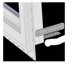 (Figure 17). The flange is attached through the foam to secure the window in place, but the primary support for the window is provided by the side straps.