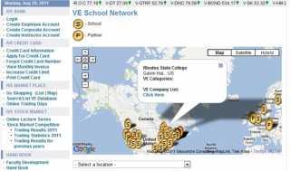 You can also click on List or Map next to Go Shopping link to access the stores. The map shows all the schools and partners within the IVE market.