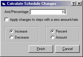 Backup the Payroll database (PRW.MDB). 2. Open Maintenance Schedule. 3. Enter a schedule in the Lookup bar. Press Enter. 4. Click the Calculate button.