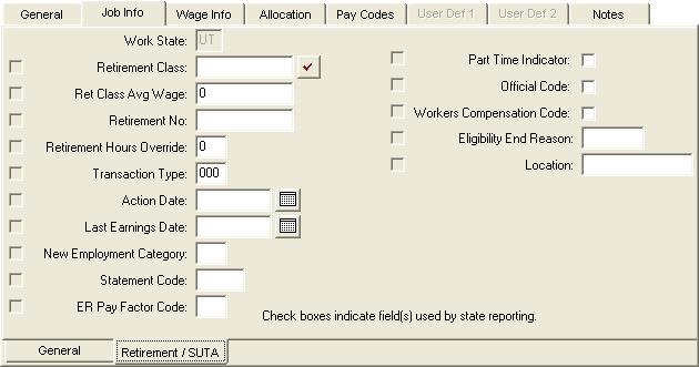 Employee Records Employees W-2 Options Select the employee s W-2 options on the Job Info Tab. Set up the employee s W-2 options. FIGURE 2.