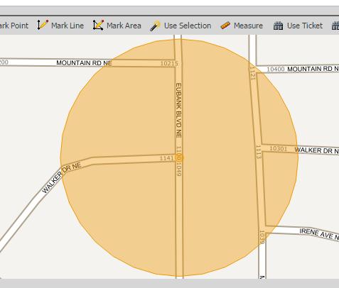 This will highlight the intersection. xii. Search bar allows the user to search for other features in the map. i. Map Selection i.