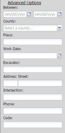 Place Select the city the ticket is located in; if it is not in a database city, use the option of RURAL (enter county name here). I.e. Rural Bernalillo d. Work Date the Work to begin date e.