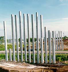 pilings may be classified as: Steel Wood Concrete, or Composite.