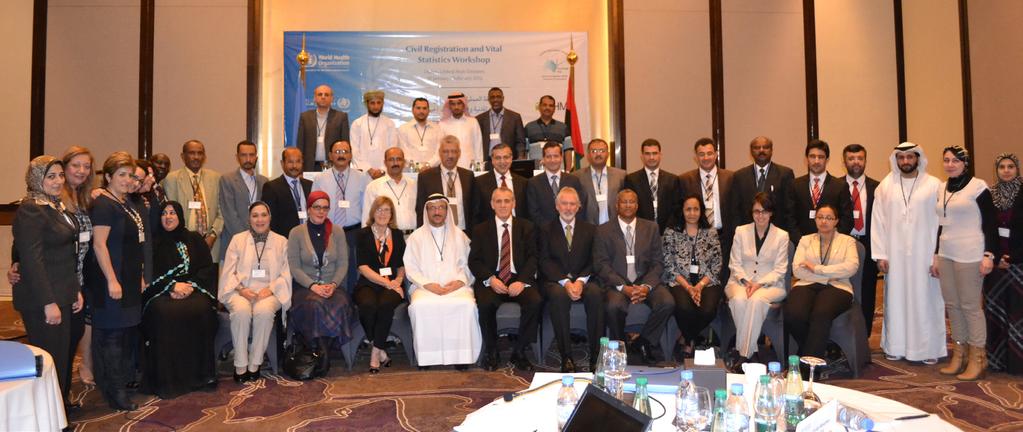 The intercountry workshop on civil registration and vital statistics was organized in January 2013 by WHO in collaboration with the Health Metrics Network and