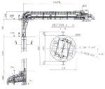 Conveyor 1: IRON-ORE Technical data: AA = 116.8 m Belt width = 1200 mm Belt speed = 2.35 m/s operating speed and 0.