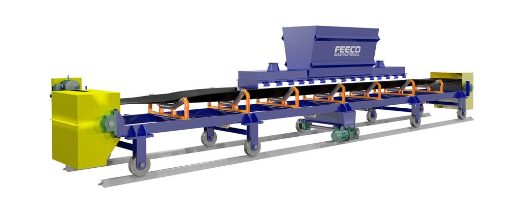 REVERSING SHUTTLE CONVEYORS The reversing shuttle conveyor is used for building an in-line, continuous pile, or for feeding multiple fixed discharge points.