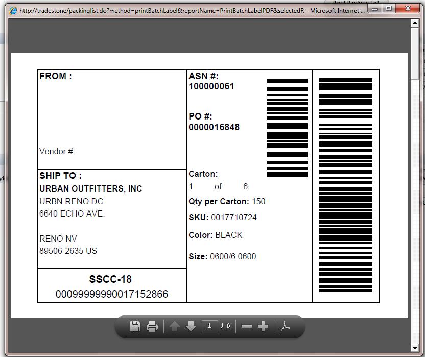 Printing Labels in Batch from PDF We have enabled the PDF print option for vendors. We feel that this will help us print to any type of printer.