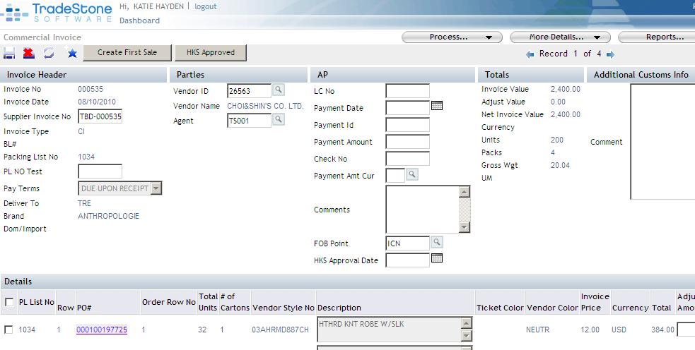 Invoice Process Multiple PL s on a CI Vendors have the ability to put more than one packing list